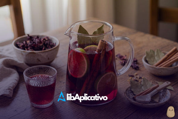 Misturei Hibisco com Louro e Canela e Preparei uma Água Aromática Cheia de Sabor e Benefícios Naturais