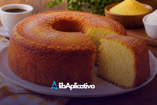 Bolo de Maisena com Fubá Simples Receita Fácil, Econômica e Deliciosa